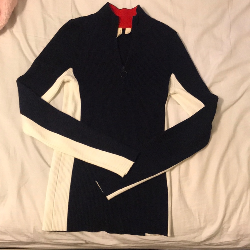 Anthropologie moth zip sweater